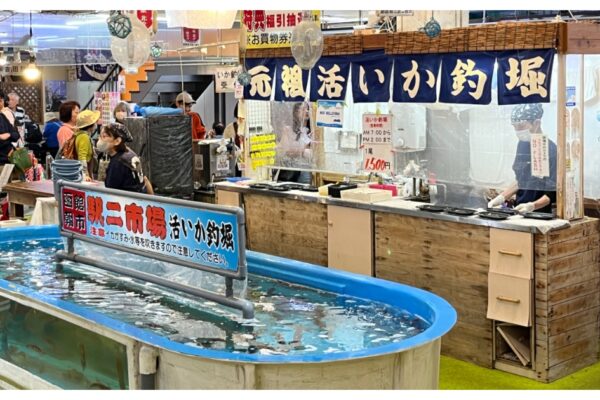 函館朝市_駅二市場|元祖釣烏賊_活いか釣堀＆北海道私房美食景點