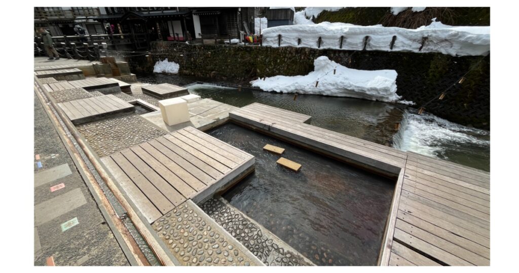 銀山溫泉街-足湯